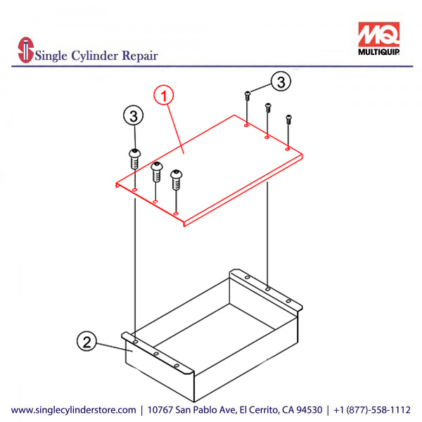 Multiquip A200016100 COVER (BALLAST) CP	