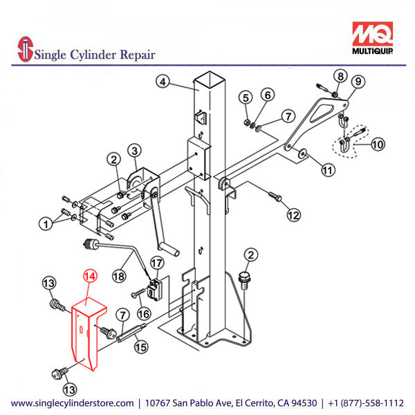 Multiquip A200016801 SWITCH COVER