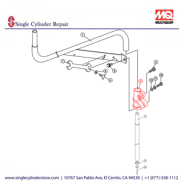 Multiquip A200018303 ADAPTER (OFFSET PIPE)