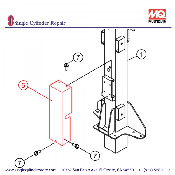 Multiquip A200029800 SWITCH COVER