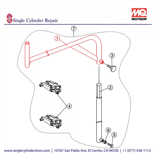 Multiquip A200056702 OFFSET POLE