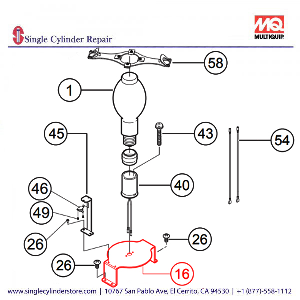 Multiquip A200075301 PLATE (LAMP) 2