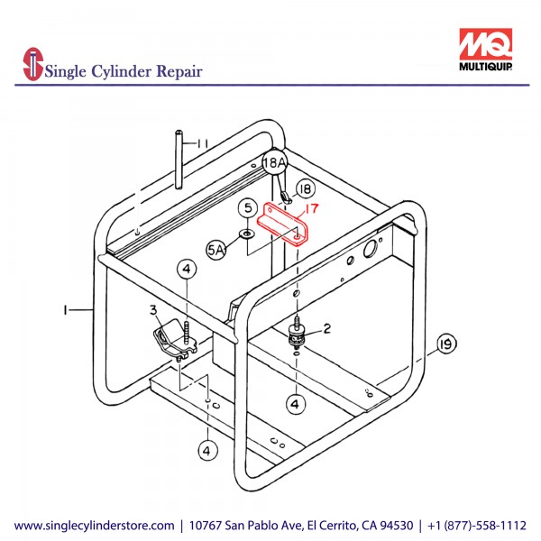 Multiquip A2331400004 Bracket GA-2.9R