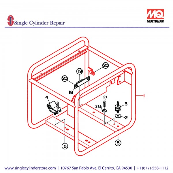 Multiquip A2418000202A Pipe Frame GAC-2.2H