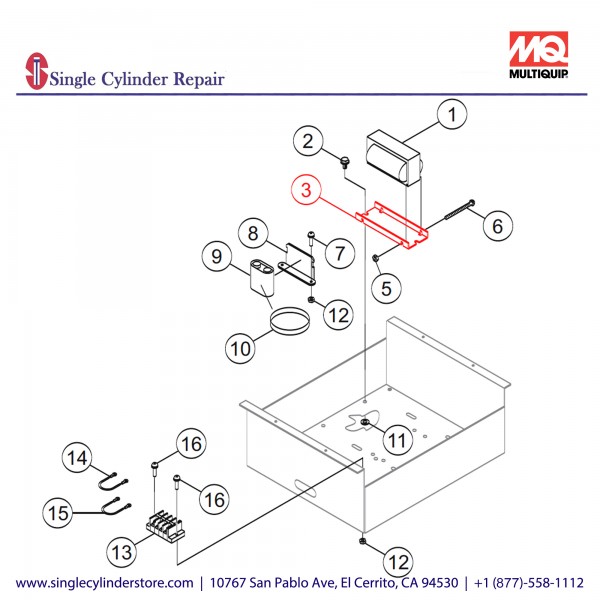 Multiquip A300060801 HOLDER (BALLAST)