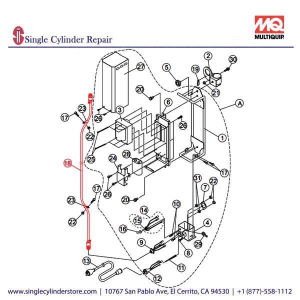 Multiquip A300066900 CABLE (LAMP) CP