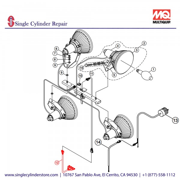 Multiquip A300069601 CABLE (BALLAST) CP