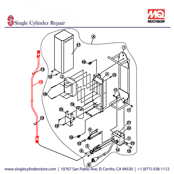 Multiquip A300083600 CABLE (LAMP) CP