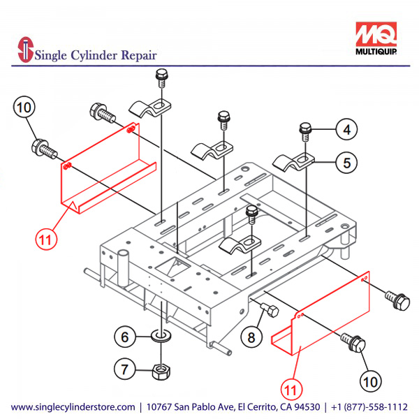 Multiquip A300087403 SIDE GUARD