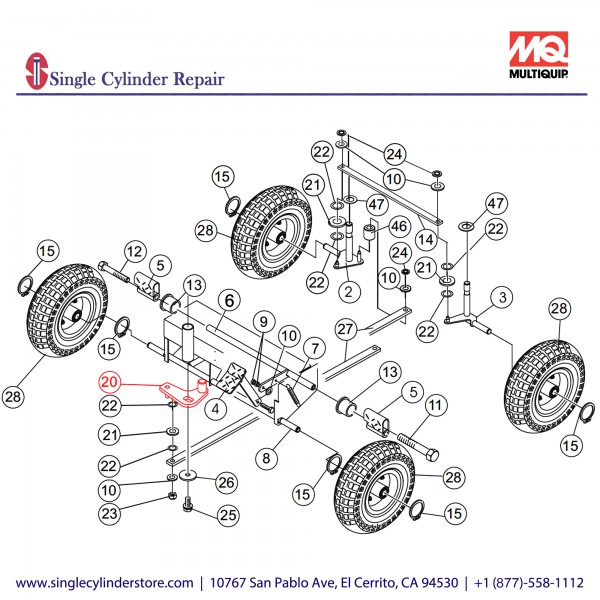 Multiquip A300090600 LINK HANDLE