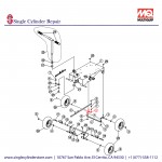 Multiquip A300147201 FRONT SHAFT LEFT