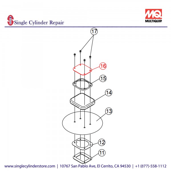 Multiquip A300165100 PLATE (TOP)