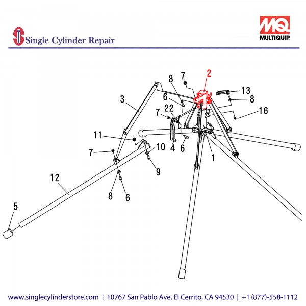 Multiquip A300178000 BASE PIPE 2