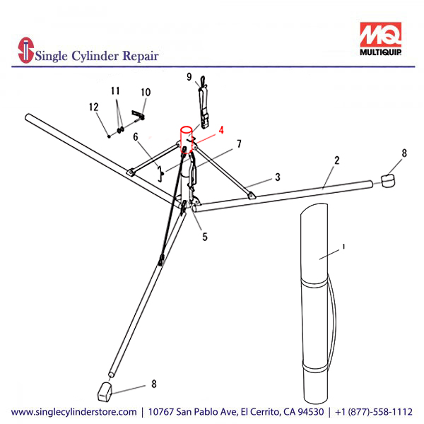 Multiquip A300199600 BASE PIPE 2