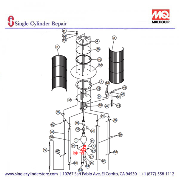 Multiquip A300211600 LAMP HOLDER