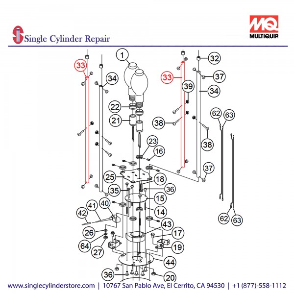 Multiquip A300269902 POTEAU PRINCIPAL 1