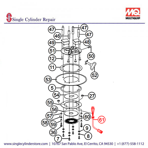 Multiquip A300287200 CABLE (BALLOON) 1 CP