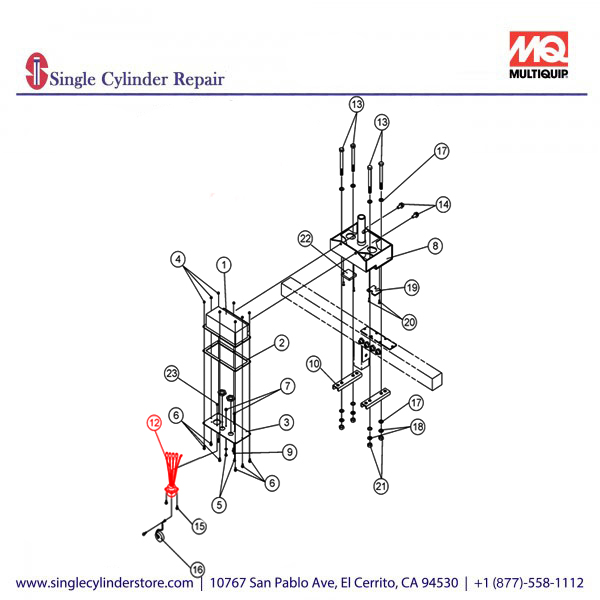 Multiquip A300288400 CABLE (LAMP) 2 CP