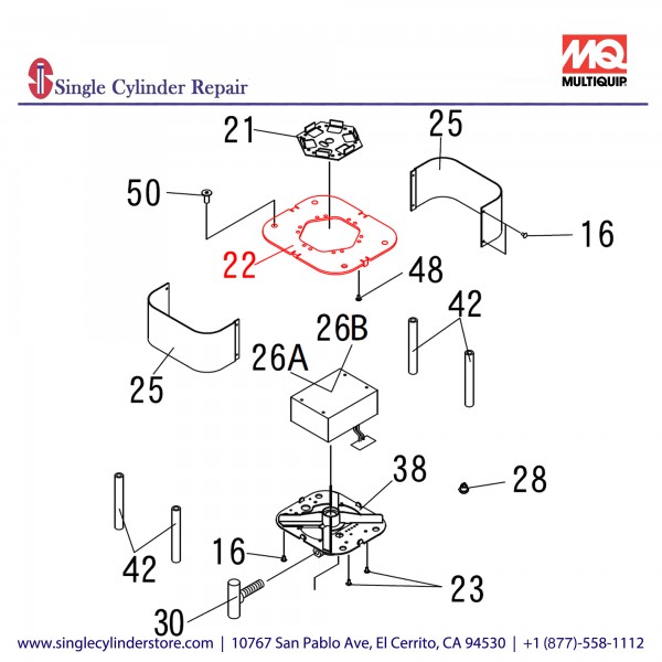 Multiquip A300290400 PLATE, LAMP