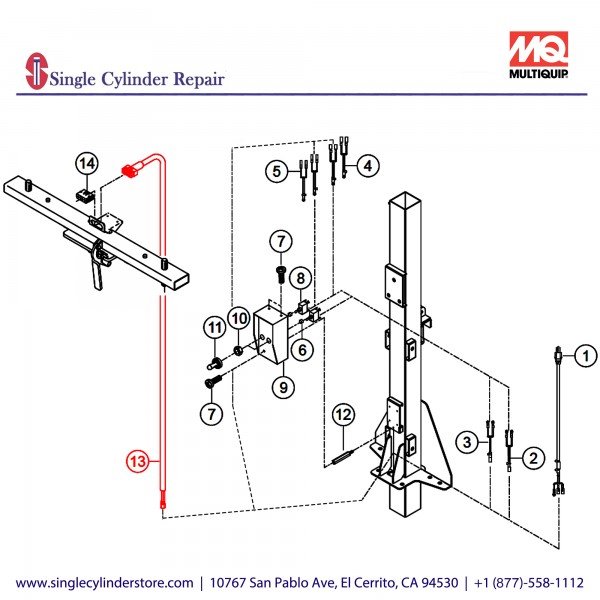 Multiquip A300329700 WIRE (LAMP) CP