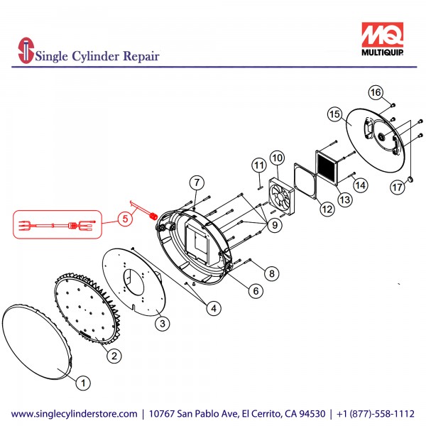 Multiquip A300403201 CABLE (4-SPOT) COMPLETE