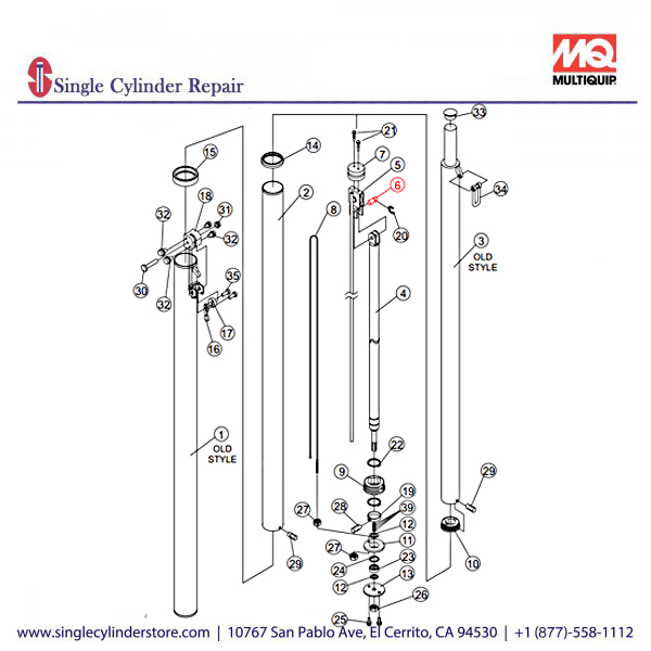 Multiquip A400032100 PIN (GAS SPRING)