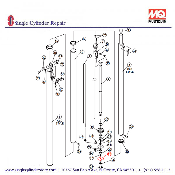 Multiquip A400035600 BRACKET (GAS SPRING)