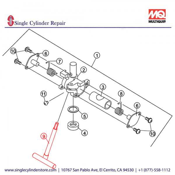 Multiquip A400038800 GRIP SHAFT