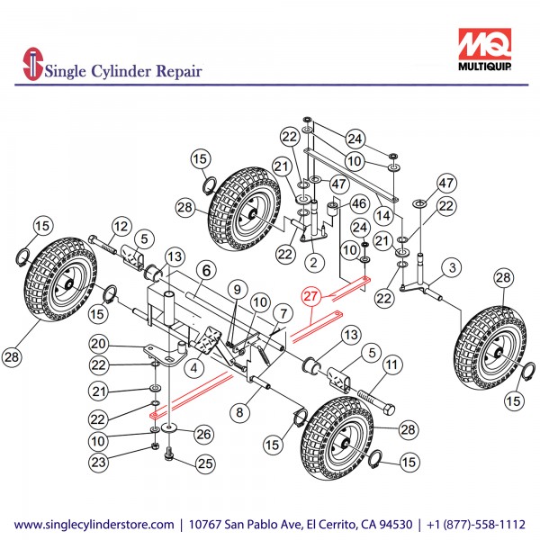 Multiquip A400055401 LINK STEERING