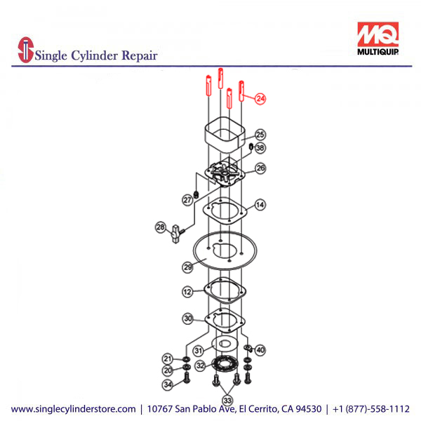 Multiquip A400074801 POLE JOINT 1