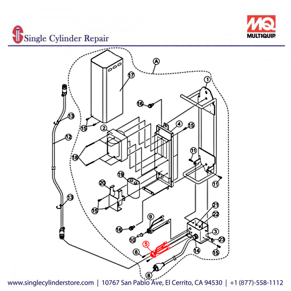 Multiquip A400079400 CABLE (LAMP) CP