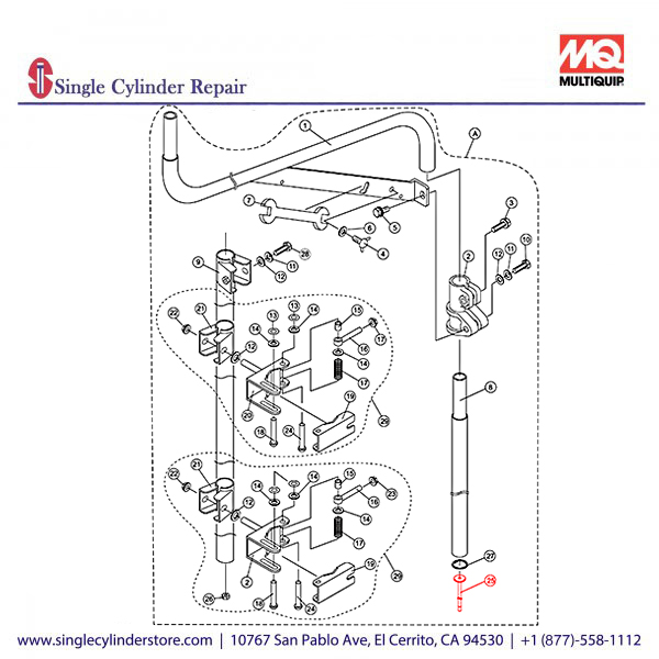 Multiquip A400082101 SHAFT (STOPPER) CP