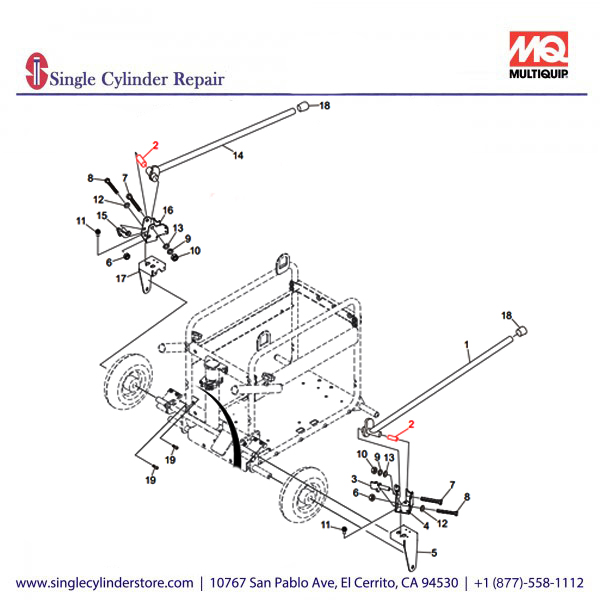 Multiquip A400116700 SPACER