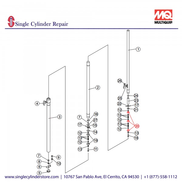 Multiquip A400180901 RUBBER (THIRD MAST)