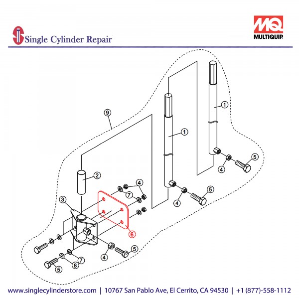 Multiquip A400192100 PLATE, ADAPTER