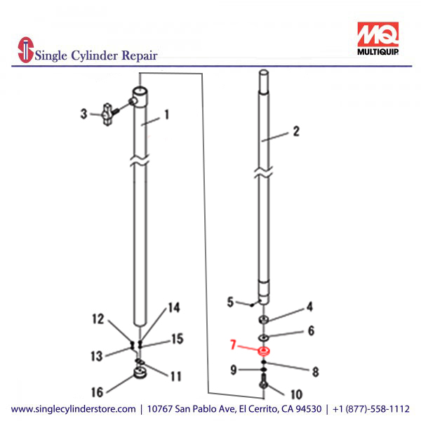 Multiquip A400200700 RUBBER, MAST