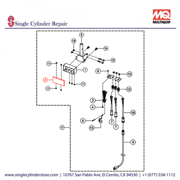 Multiquip A400241000 COVER (RELAY)