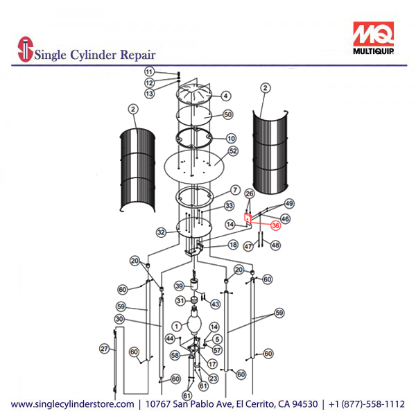 Multiquip A400248800 BRACKET (THERMO) CP