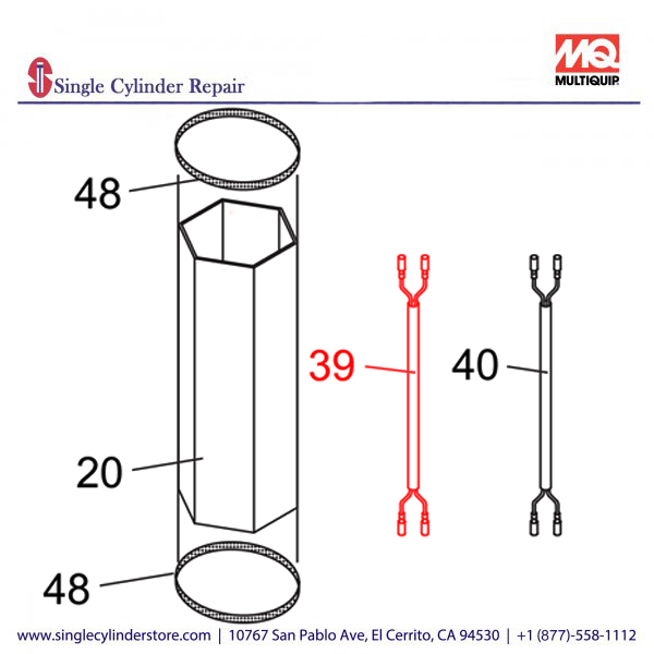 Multiquip A400305001 WIRE, FAN, COMPLETE