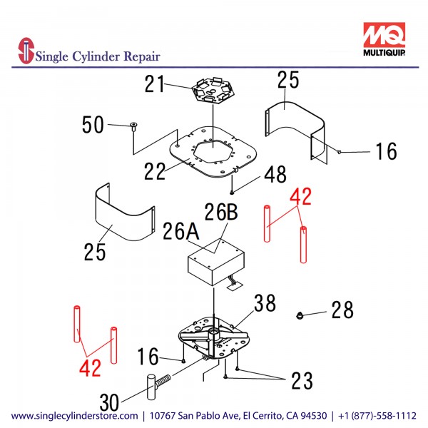 Multiquip A400311400 SPACER B