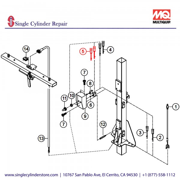 Multiquip A400402100 WIRE (JOINT) 6 CP