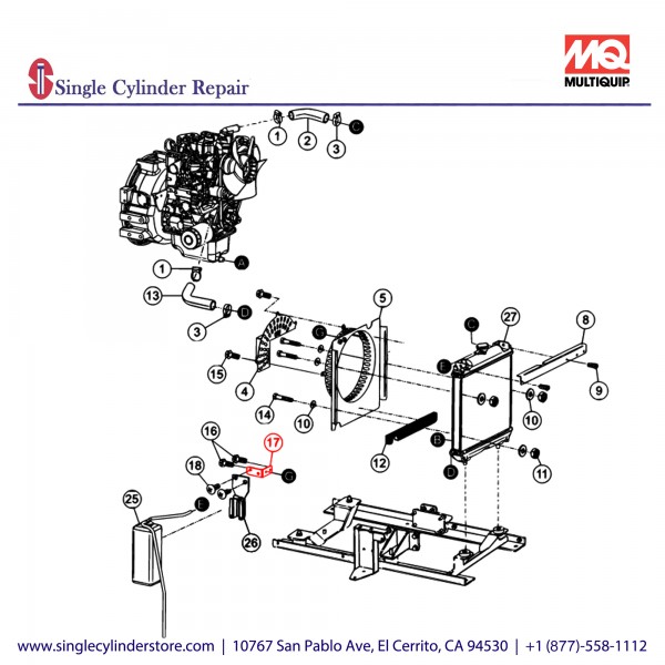 Multiquip A400457200 BRACKET, TANK