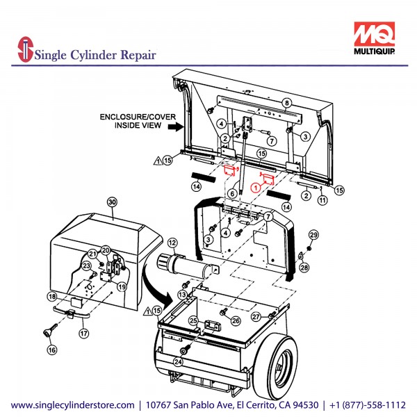 Multiquip A400472900 HINGE