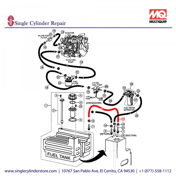 Multiquip A400485600 HOSE, TANK