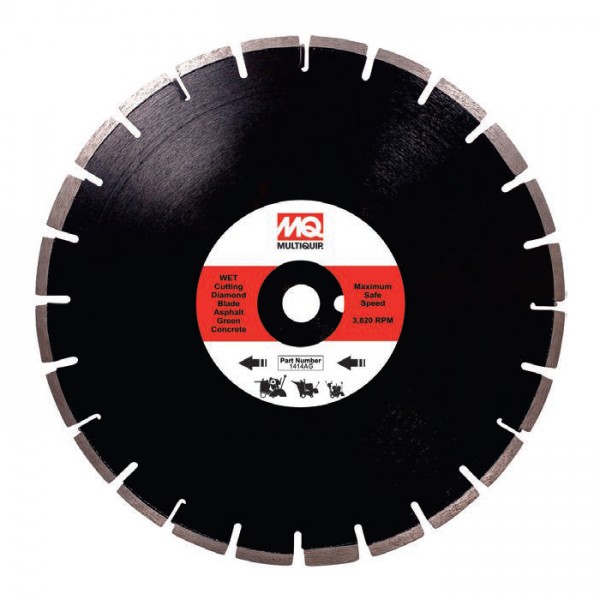 Multiquip 1412AG Diamond Blade - 14" x .125 x 1 WET ASPH/GRN PRO GRADE