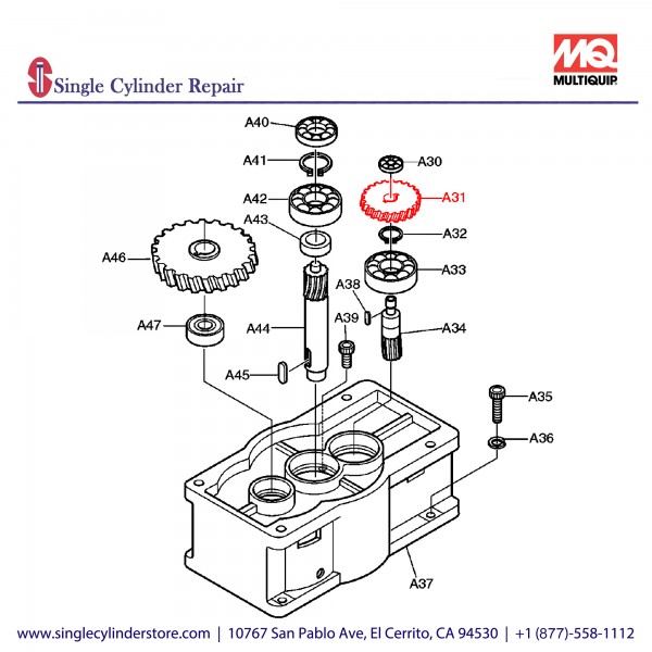 Multiquip C5T4217900 Gear No 2 BC/MB-25