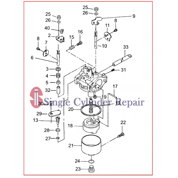 Multiquip Carburetor Ay MTR40F EH09-2D/MT55 2846233200