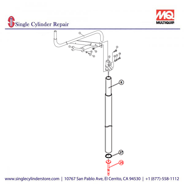 Multiquip A400082101 SHAFT (STOPPER) CP