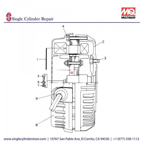 Multiquip D1110200603 Rotor Assy,GAW-180HE