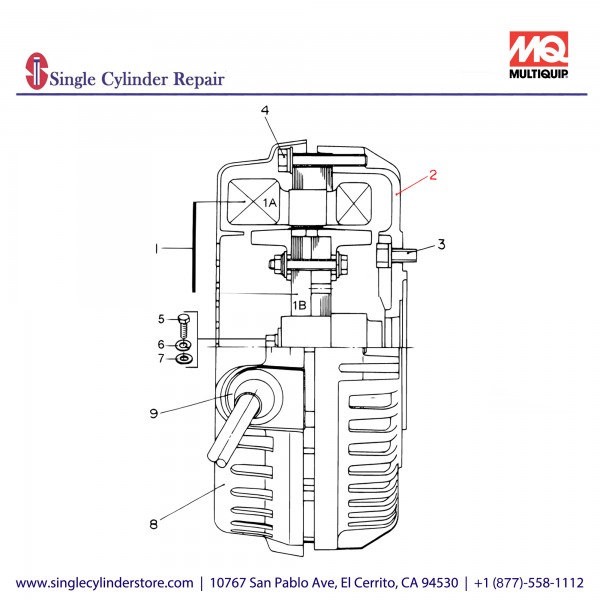 Multiquip D1155100802 Bracket End GAW-180HE